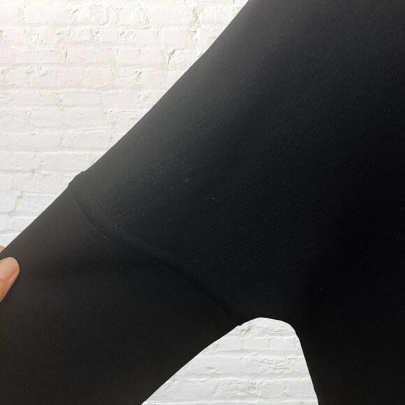 Nina Patrick Sweater Dress L Wool Blend Gold Snap Detail Black Vintage - Picture 10 of 13